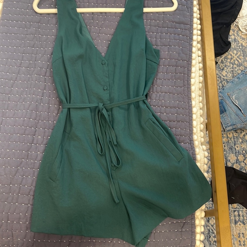 Emerald green romper